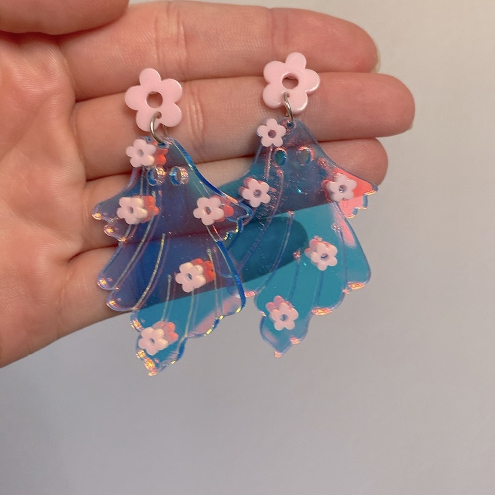 Cherry blossom ghost earrings